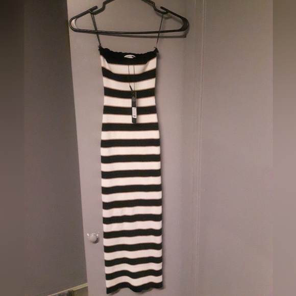 Very stretchy ribbed midi dress - Picture 4 of 4